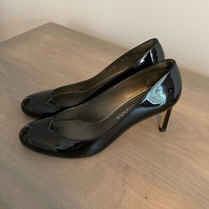 Stuart Weitzman Black Patent Leather Pumps